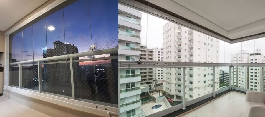 Comparativo entre sistemas de envidraçamento de sacada